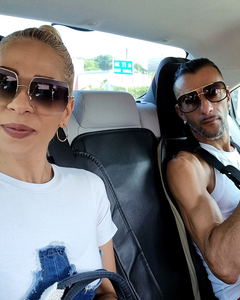 Inbar and Alon on the road in Miami